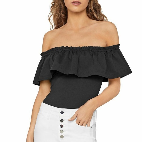 BCBG Off the Shoulder Ruffle Bodysuit - XS - Picture 1 of 1